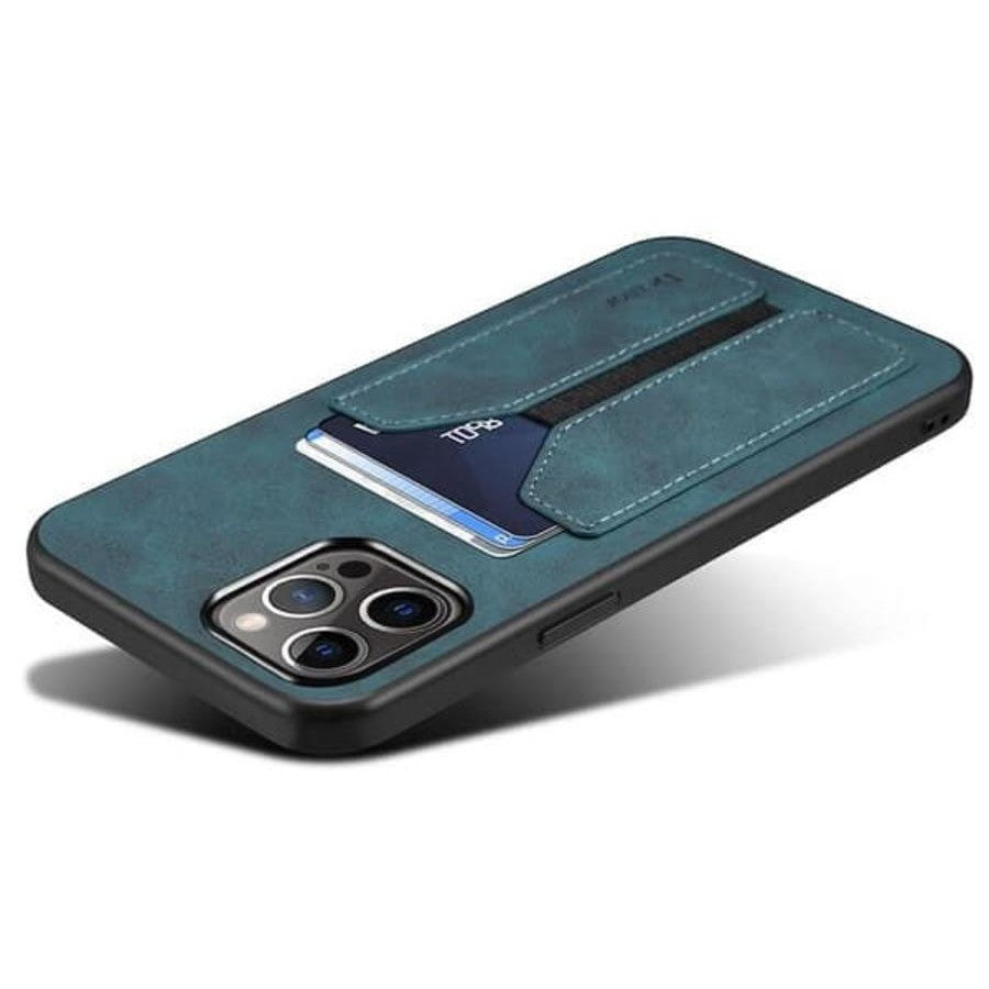 LUX Faux Leather Wallet Case - Blue