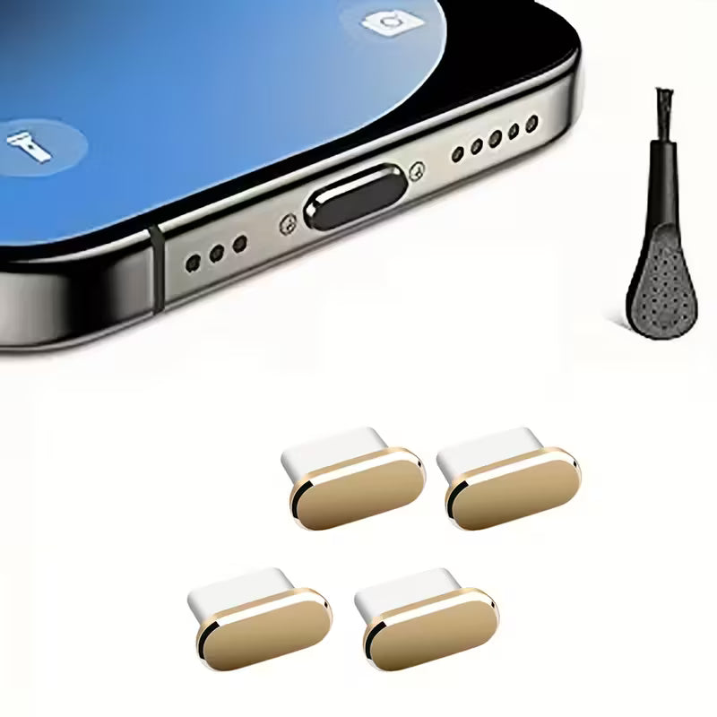 MEDIAN Dust Plug USB-C with Brush - Gold