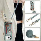 ALMA ETHEREAL Phone Case with Wallet and Ring Holder - Blue