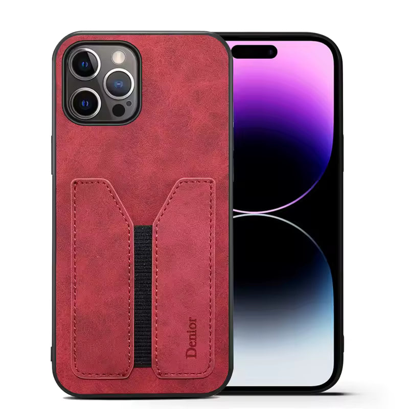 LUX Faux Leather Wallet Case - Red